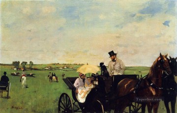 Edgar Degas Painting - Un carruaje en las carreras Edgar Degas
